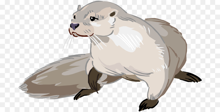 Otter clipart illustration.