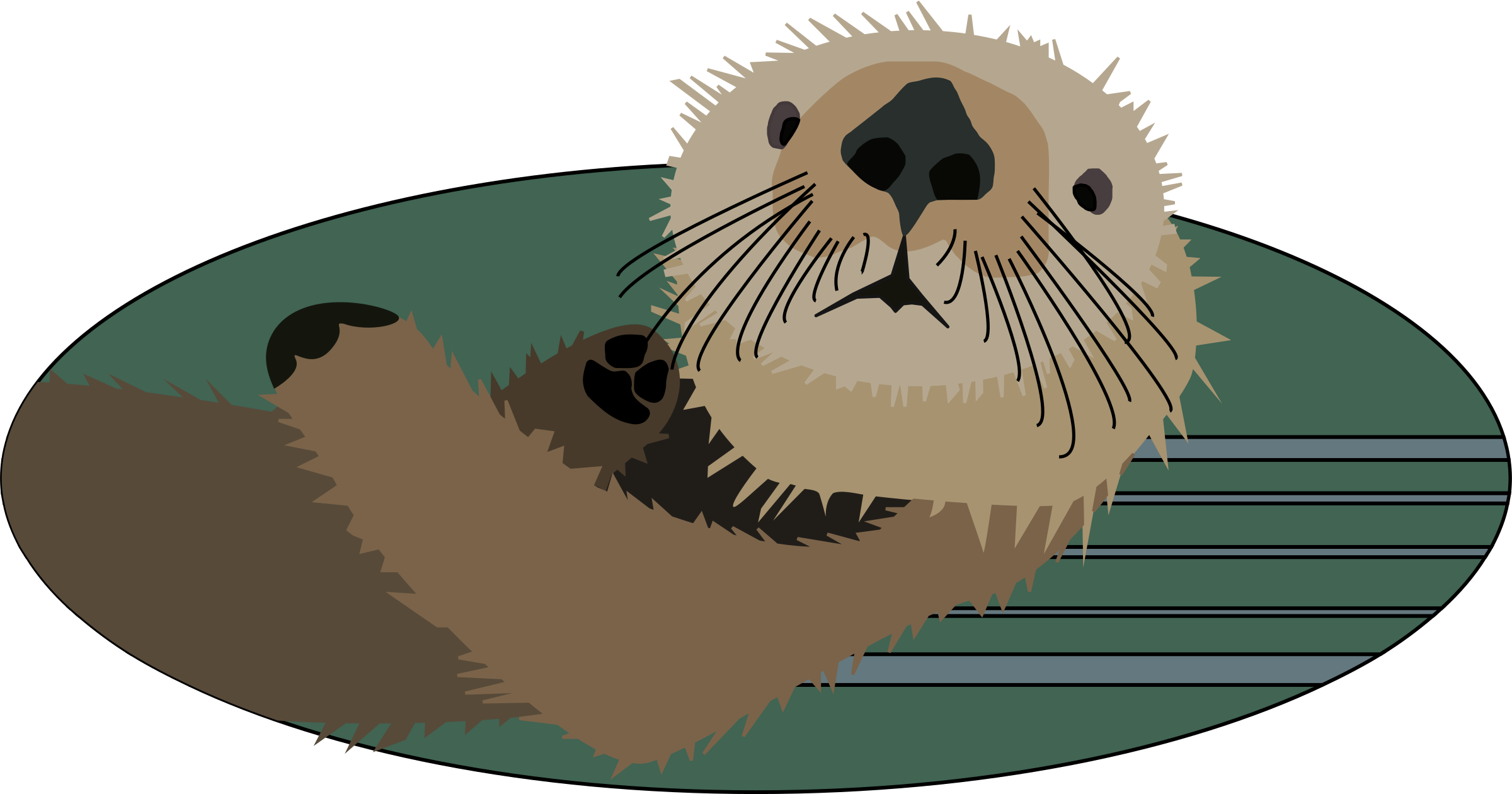 Clipart sea otter.