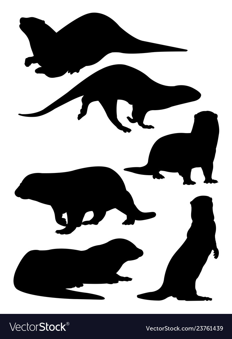 Otter silhouette clipart images gallery for free download