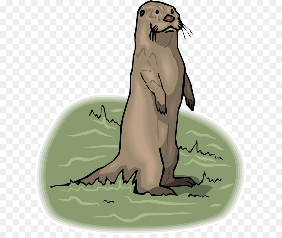 otter clipart standing