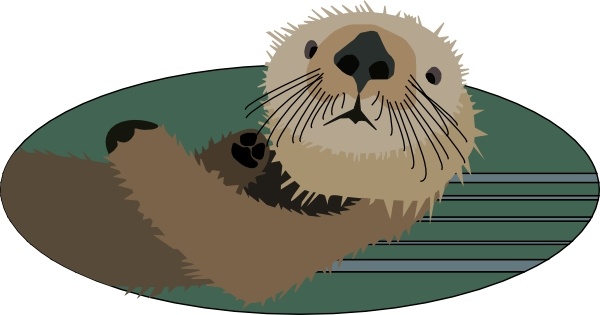 Sea Otter clip art Free vector in Open office drawing svg