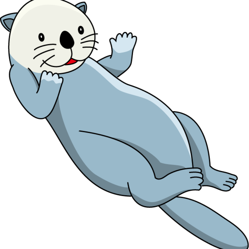Clipart swimming sea otter, Clipart swimming sea otter