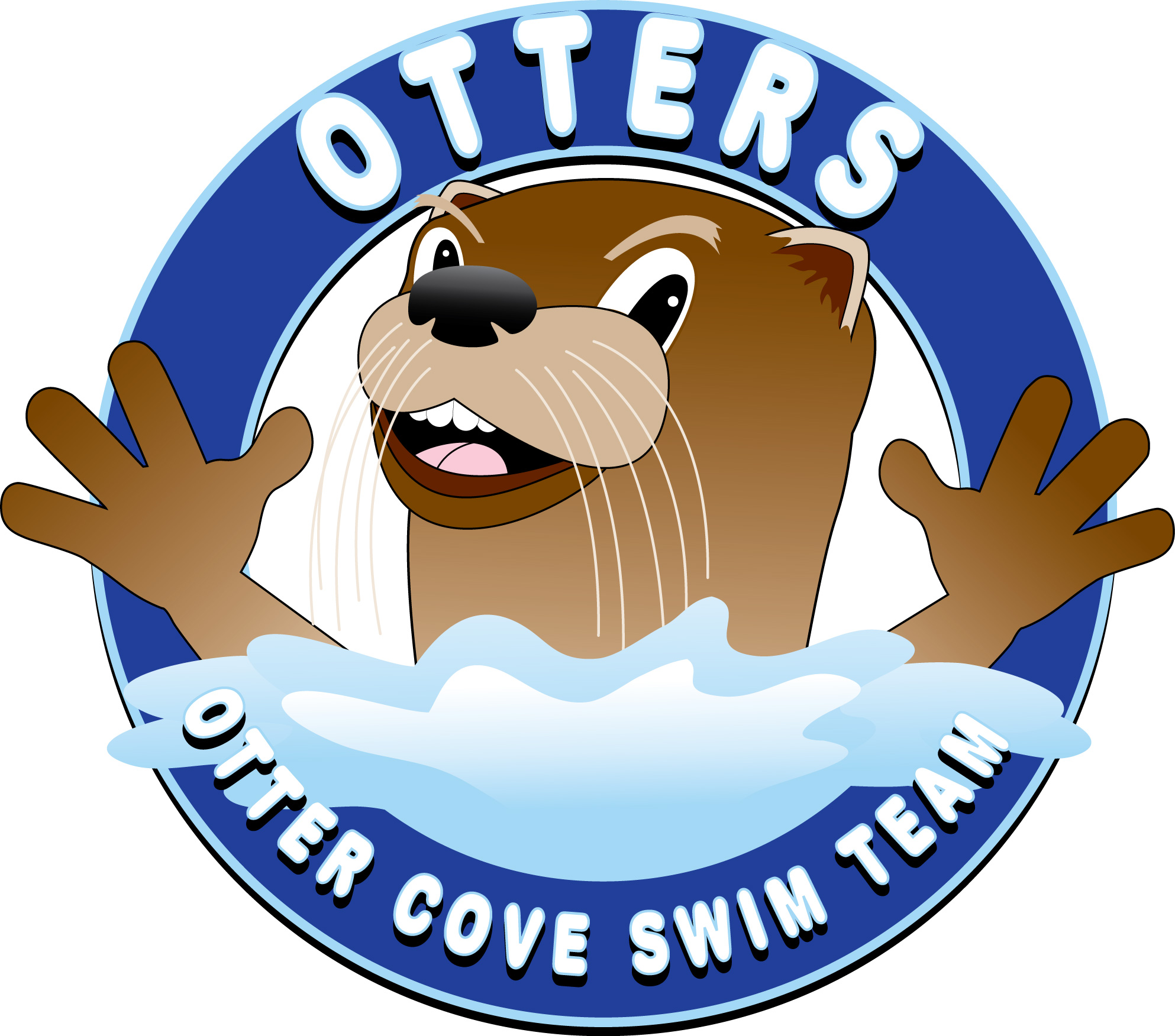 otter clipart swimming