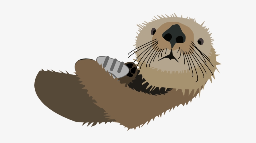 Funny otter cliparts.