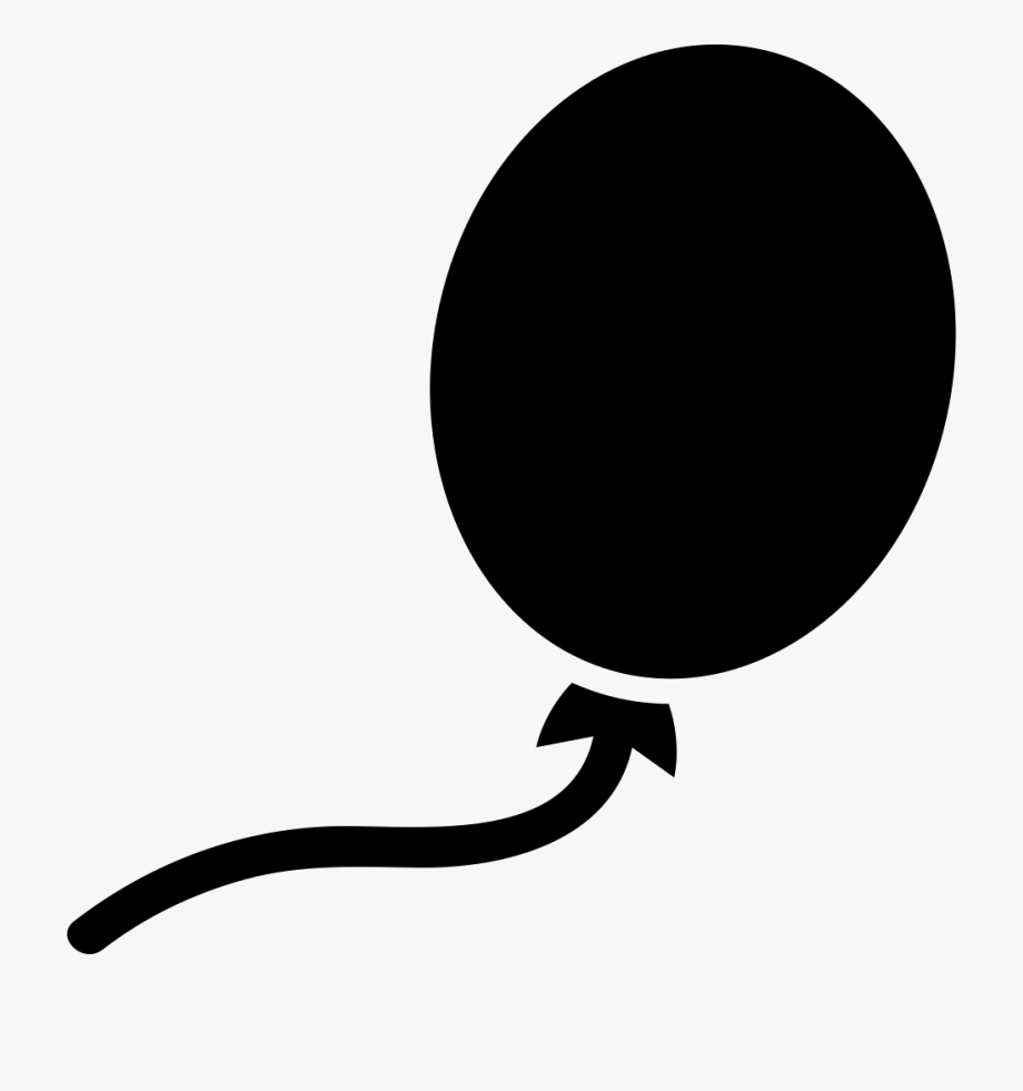 Balloon black oval.