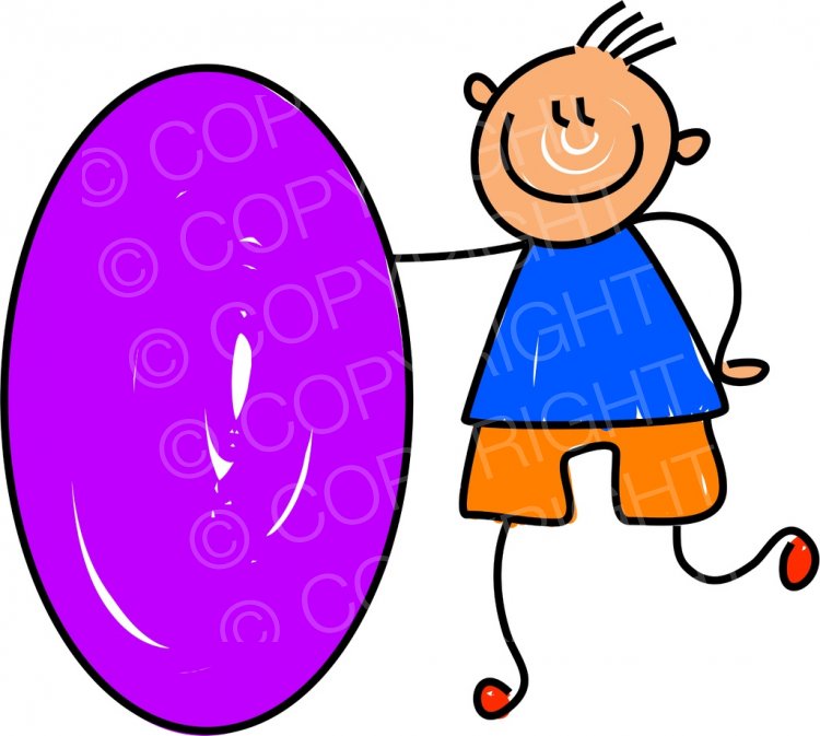 Happy Cartoon Oval Shape Boy Toddler Art Prawny Clip Art