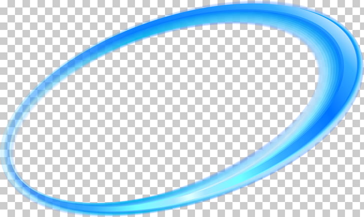 Blue Circle Ellipse Cartoon, Cartoon blue circle, oval blue