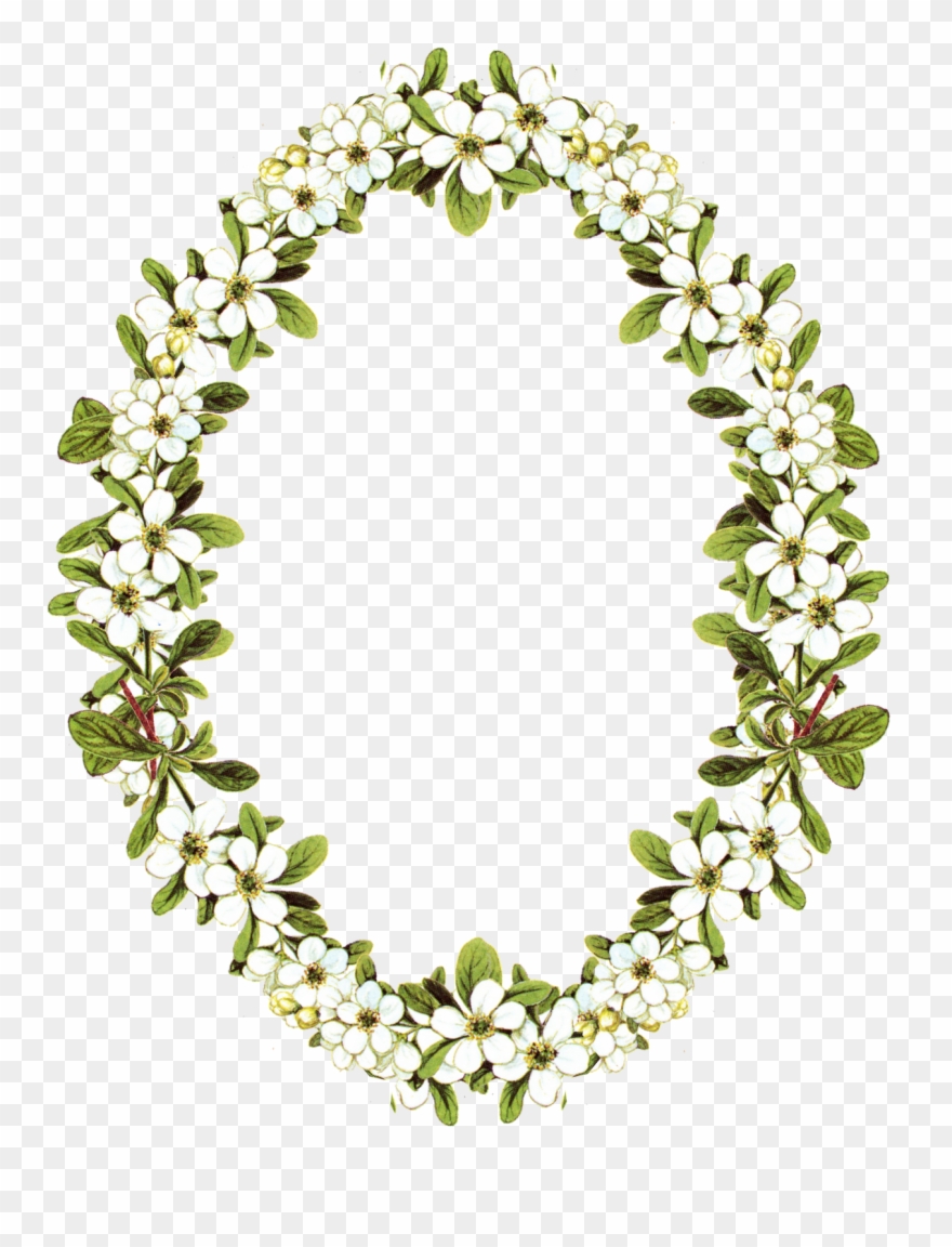 Floral clipart oval.