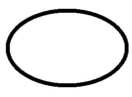 Free oval outline.