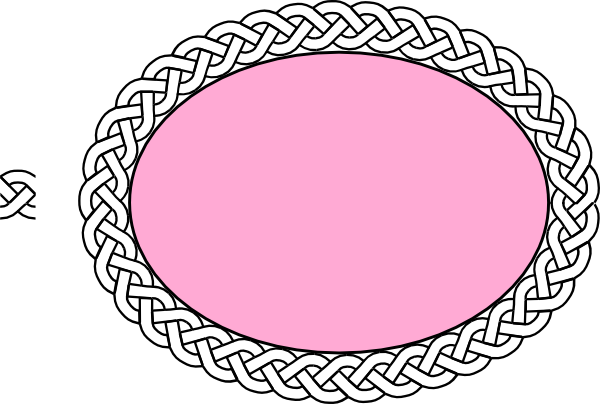 Pink Oval With White Braided Band Clip Art at Clker