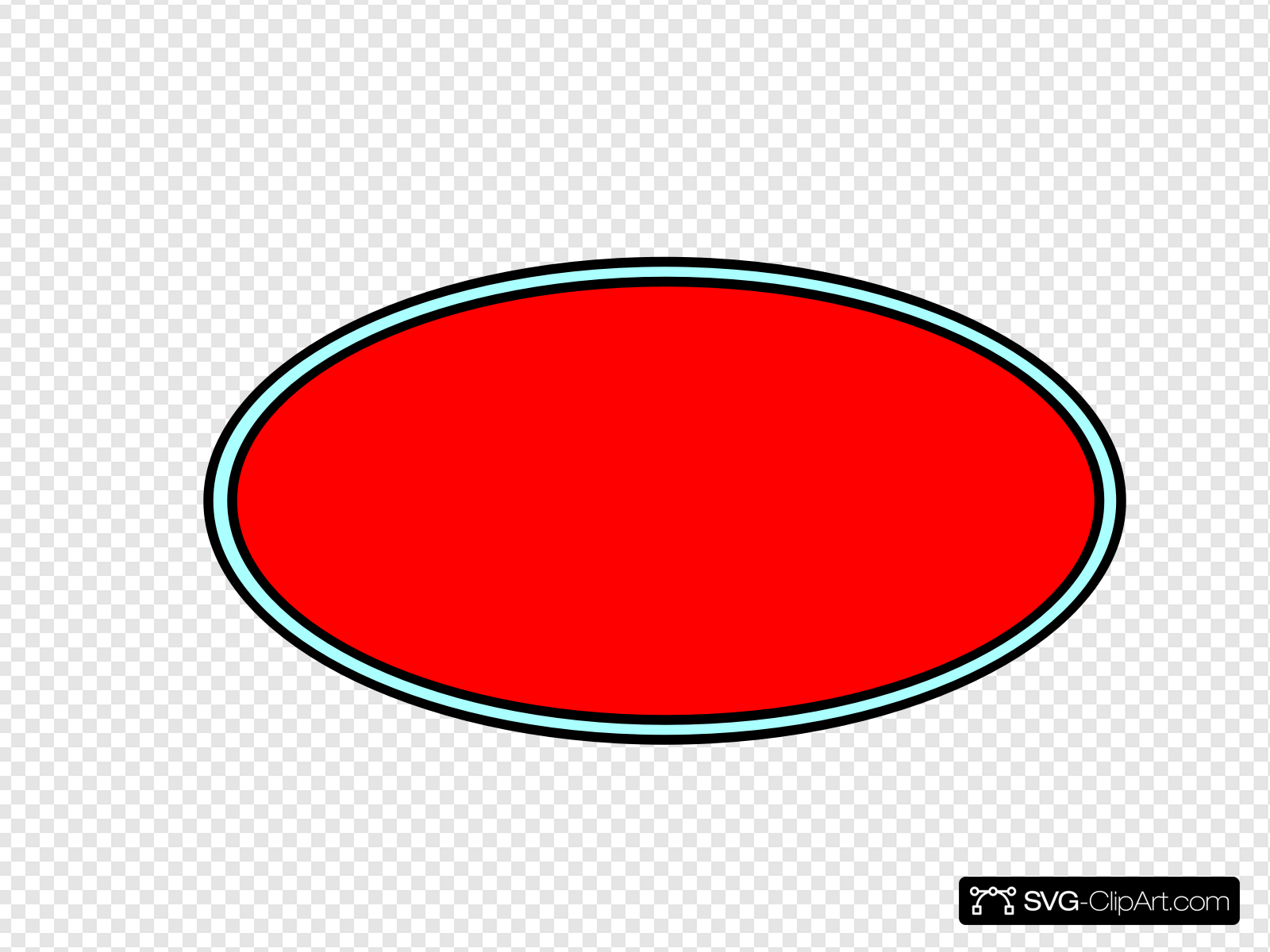 Red And Aqua Oval Clip art, Icon and SVG