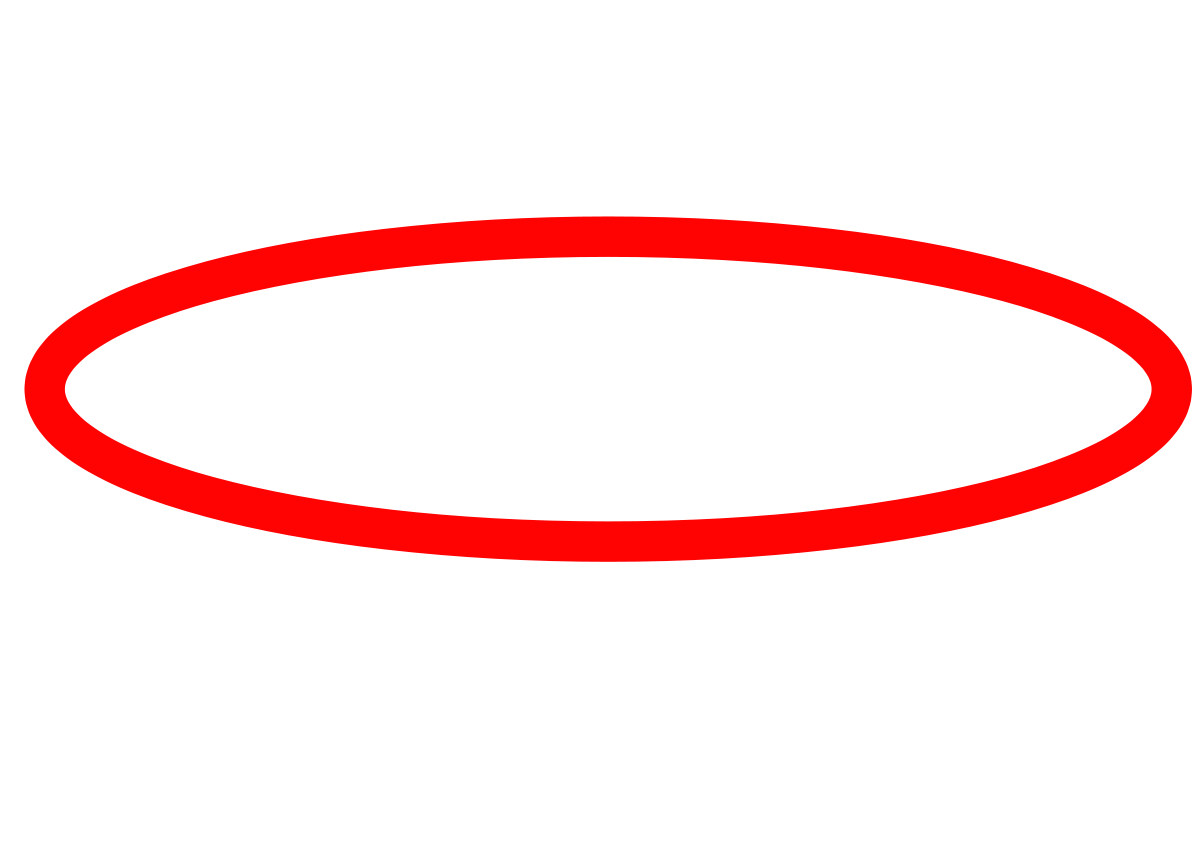 Circle oval red.