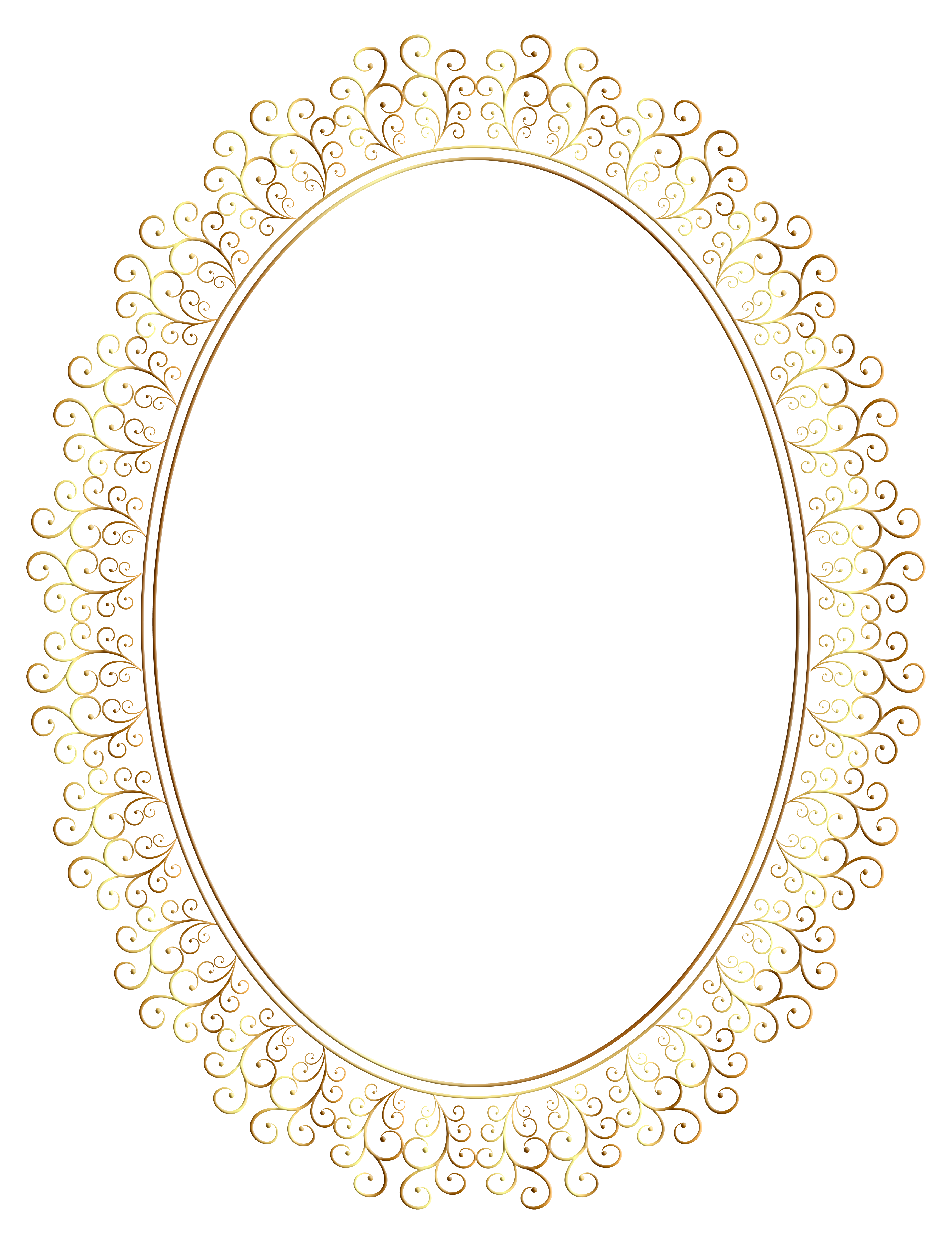 Oval frame transparent.