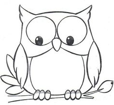 Black and white owl clipart