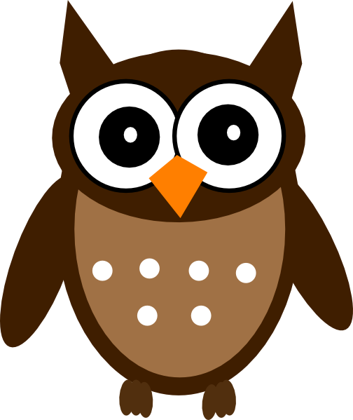 Brown Cute Owl Clip Art at Clker