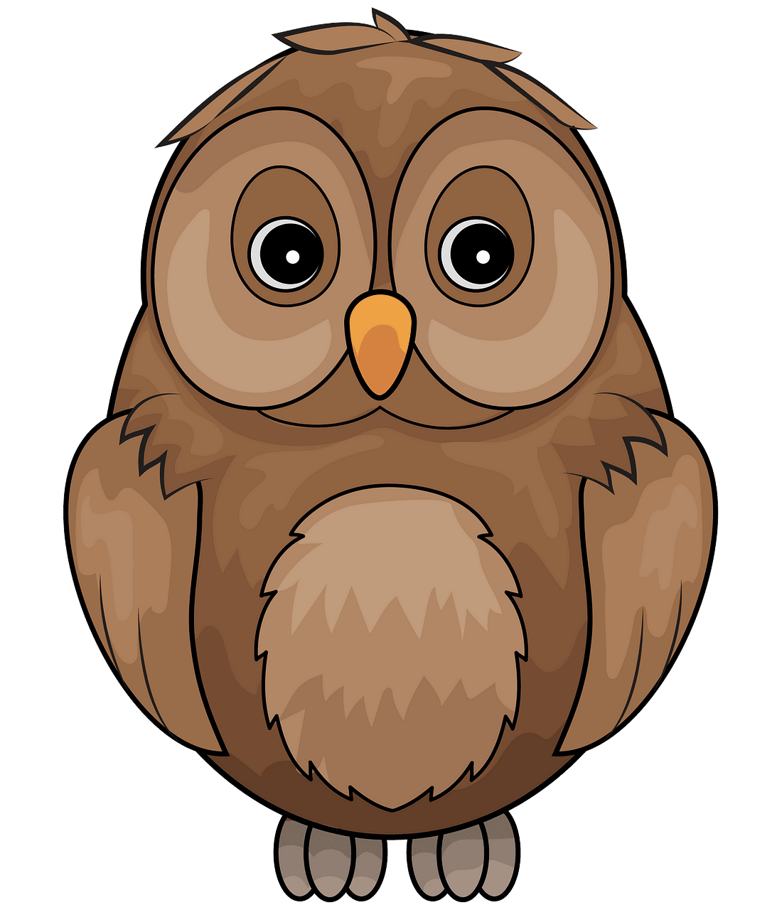 Brown owl clipart.