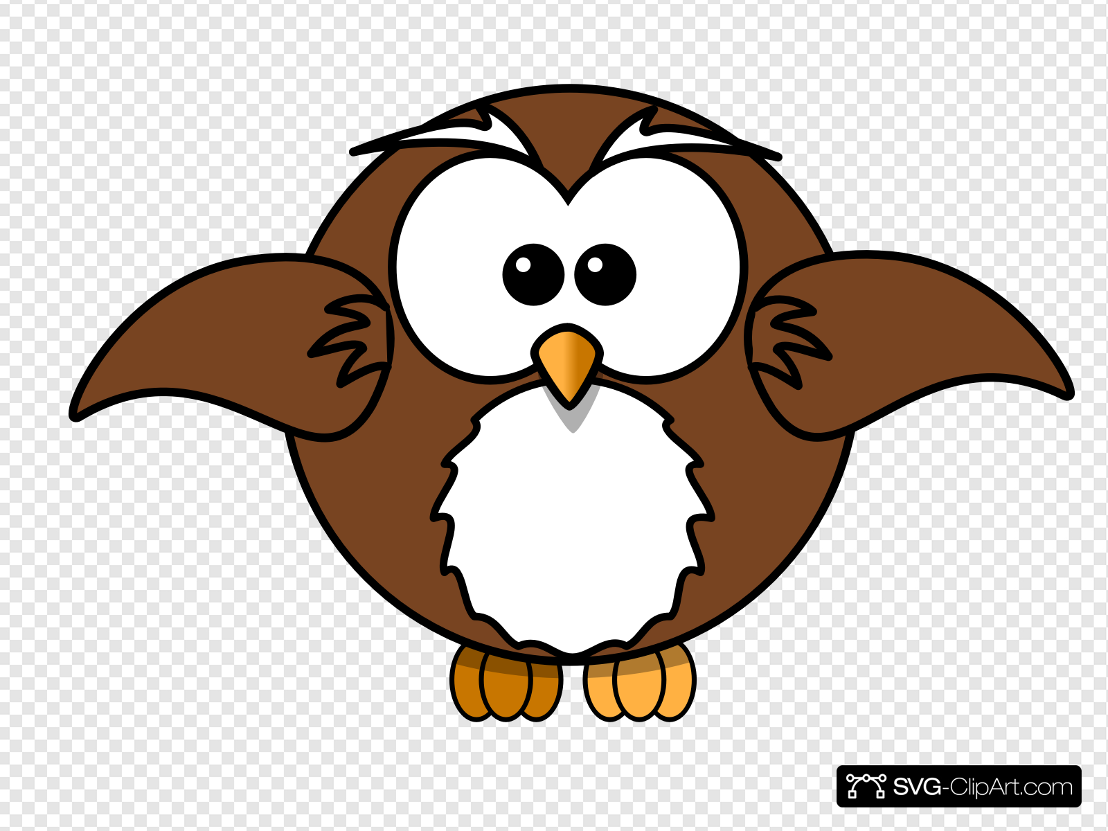 owl clipart brown
