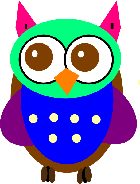owl clipart colorful