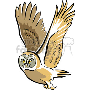 Flying owl clipart