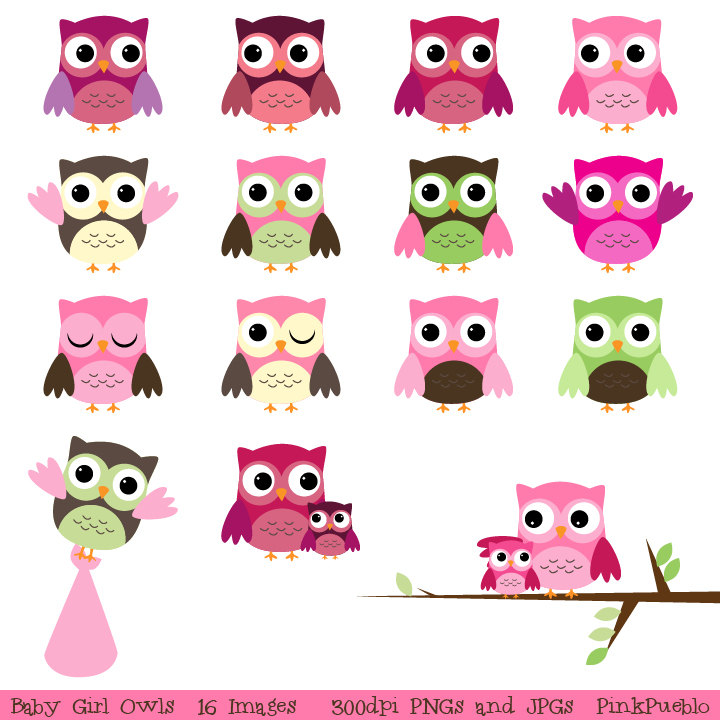 Free owl clipart for baby shower