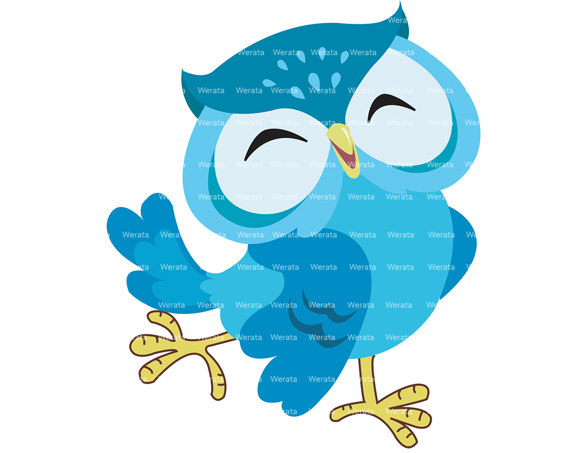 Free Cute Blue Owls, Download Free Clip Art, Free Clip Art