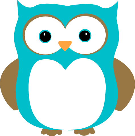 owl clipart free blue