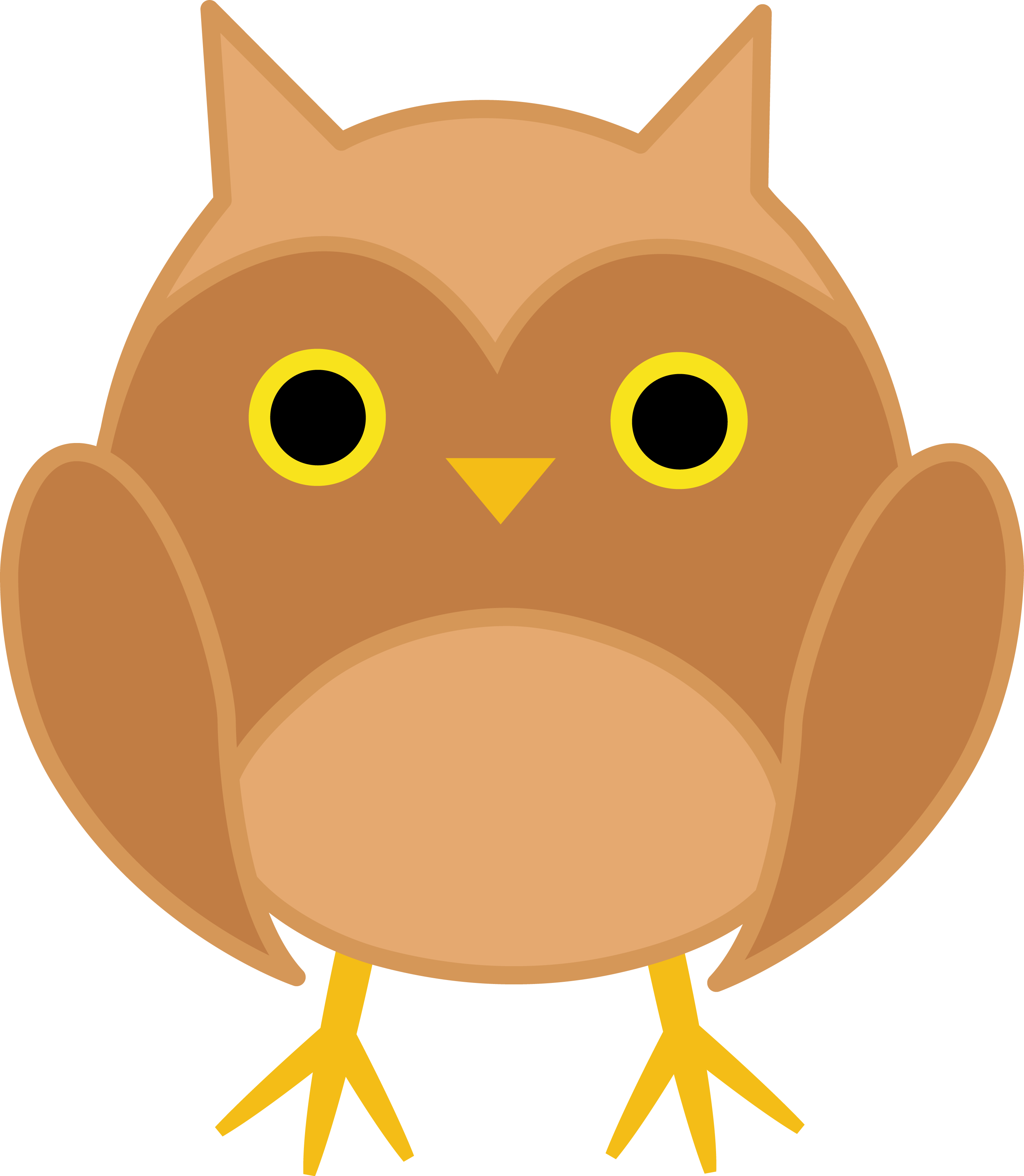 Cute brown owl.