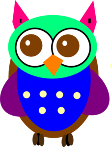 Colorful Baby Owl Clip Art at Clker