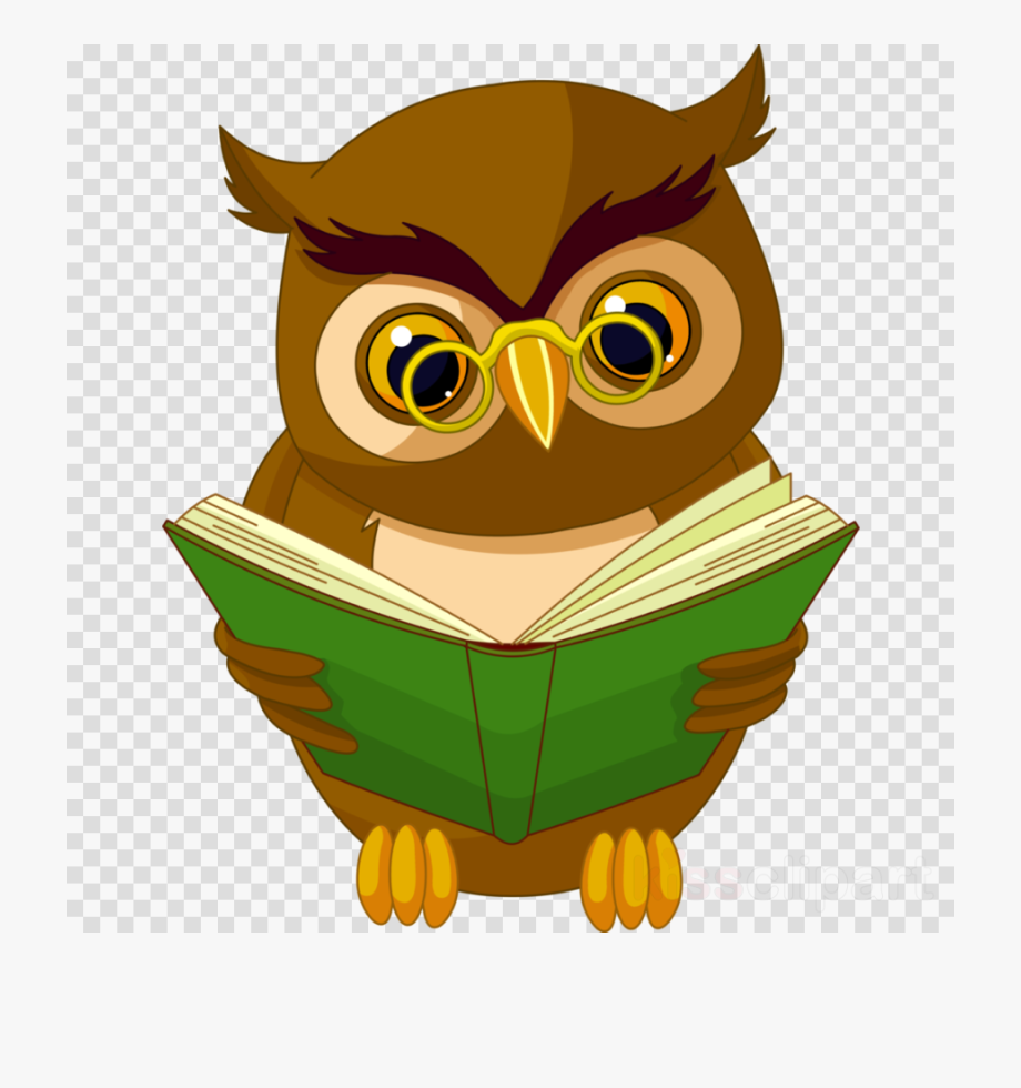 Reading owl clipart.
