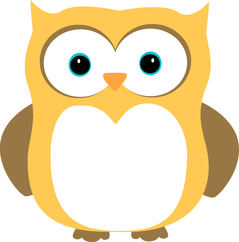 Yellow and Brown Owl Clip Art
