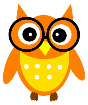 Yellow owl clipart.