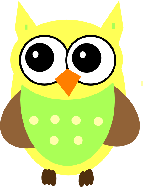 Yellow Baby Owl Clip Art at Clker