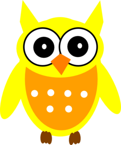 Yellow Owl Clip Art at Clker