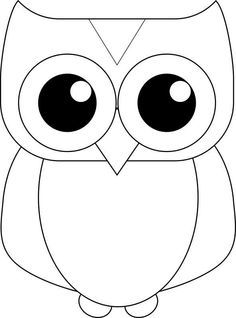 Owl clipart outline.