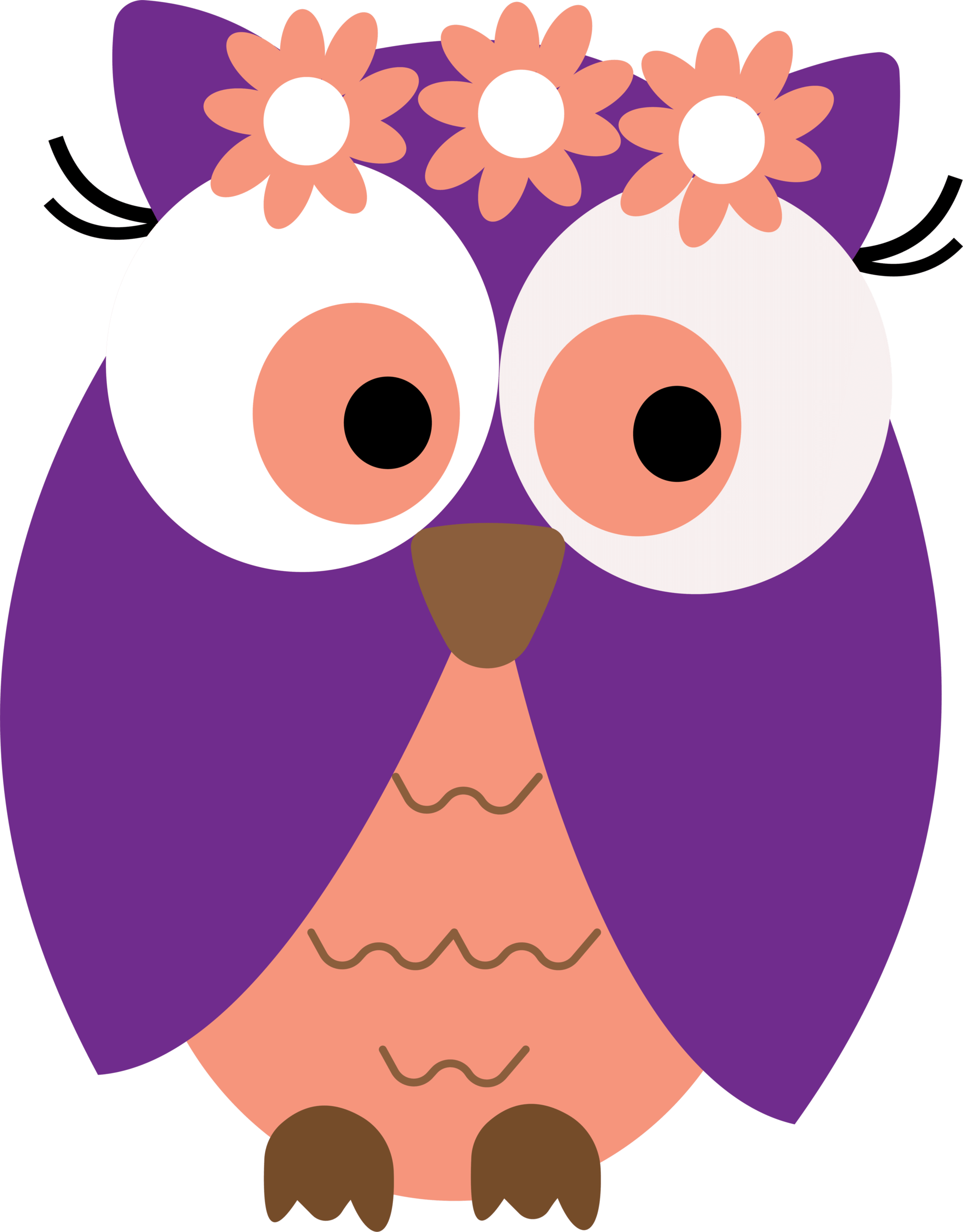 Purple owl clipart free clipart image