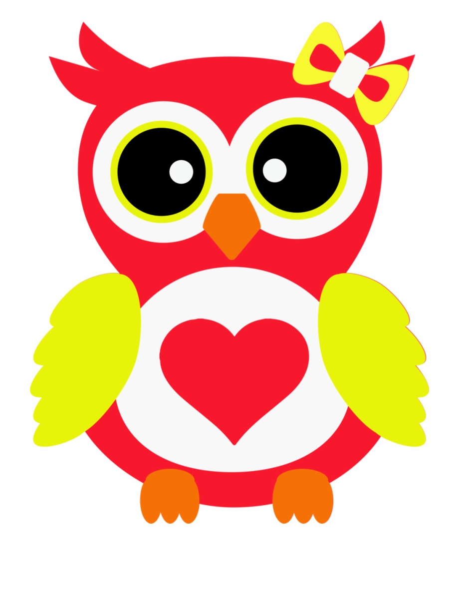 Owl clipart red.