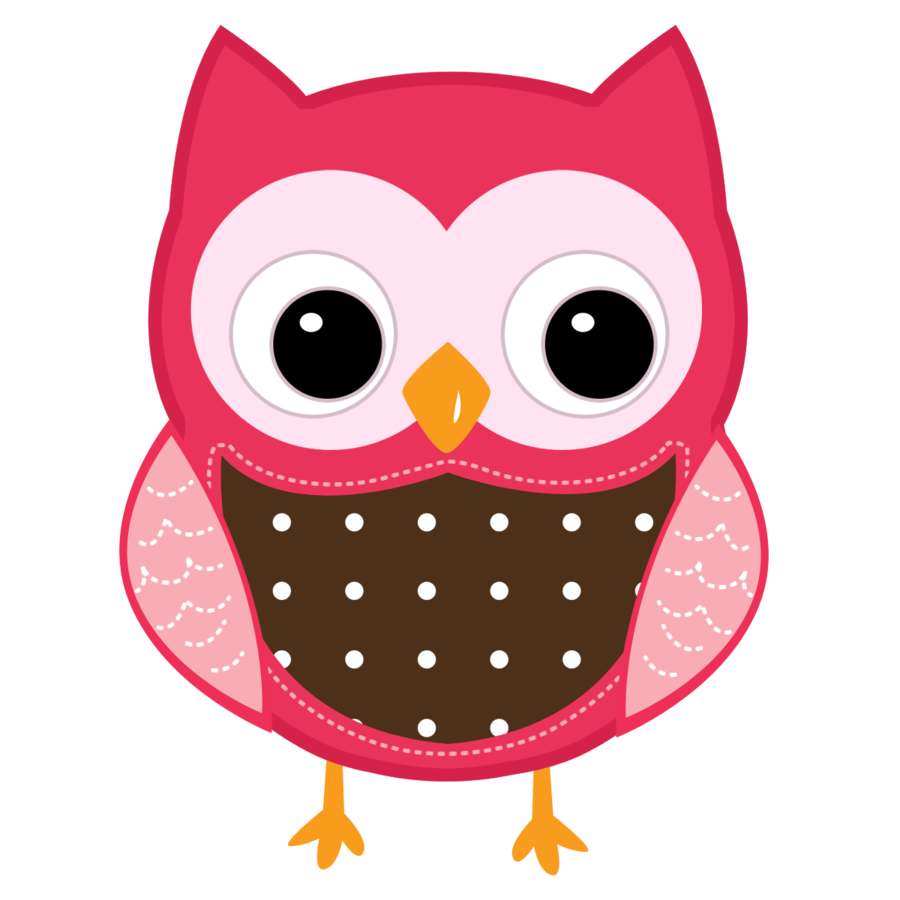 Owls clipart red.