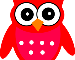 Red owl clipart.