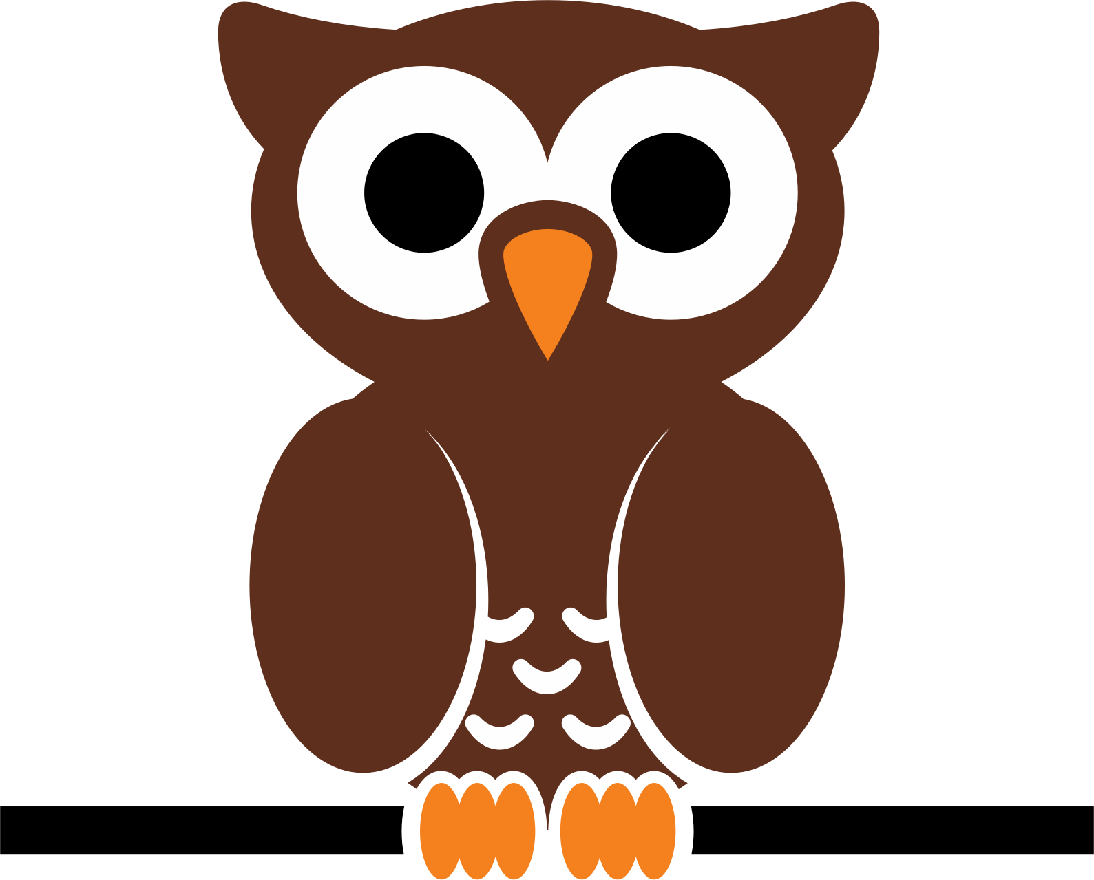 Owl clipart simple.