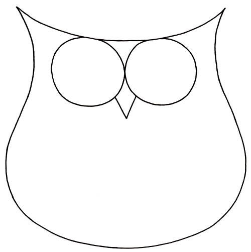Simple owl clipart.