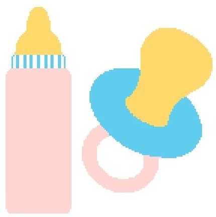 Clipart baby bottle and pacifier