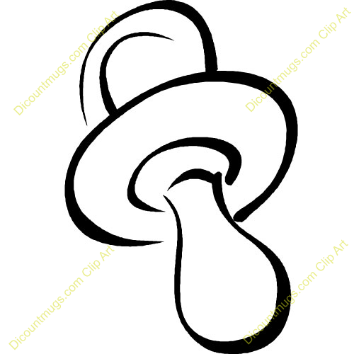 pacifier clipart outline