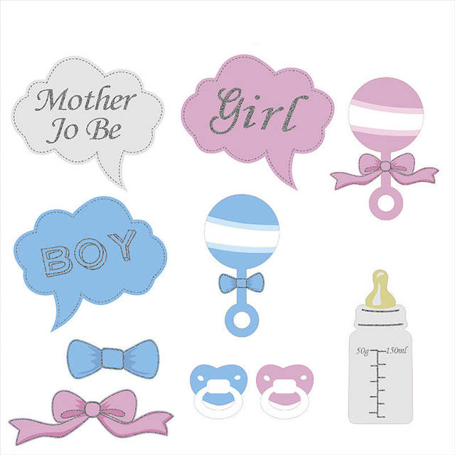 1 SET Pacifier Bottles Paper Photobooth Props Free Shipping
