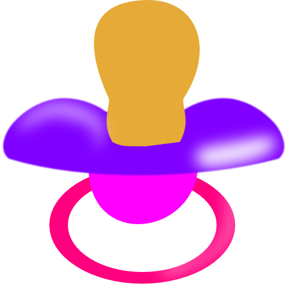 Purple And Pink Pacifier Clip Art at Clker