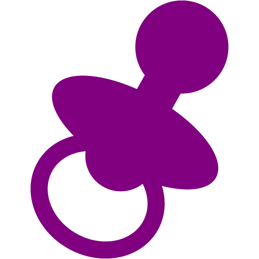 Purple pacifier icon.