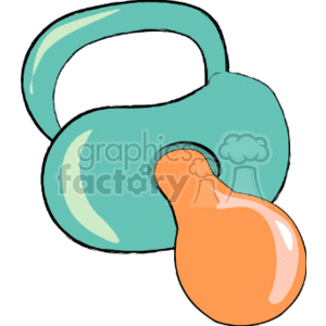 Turquoise pacifier clipart.