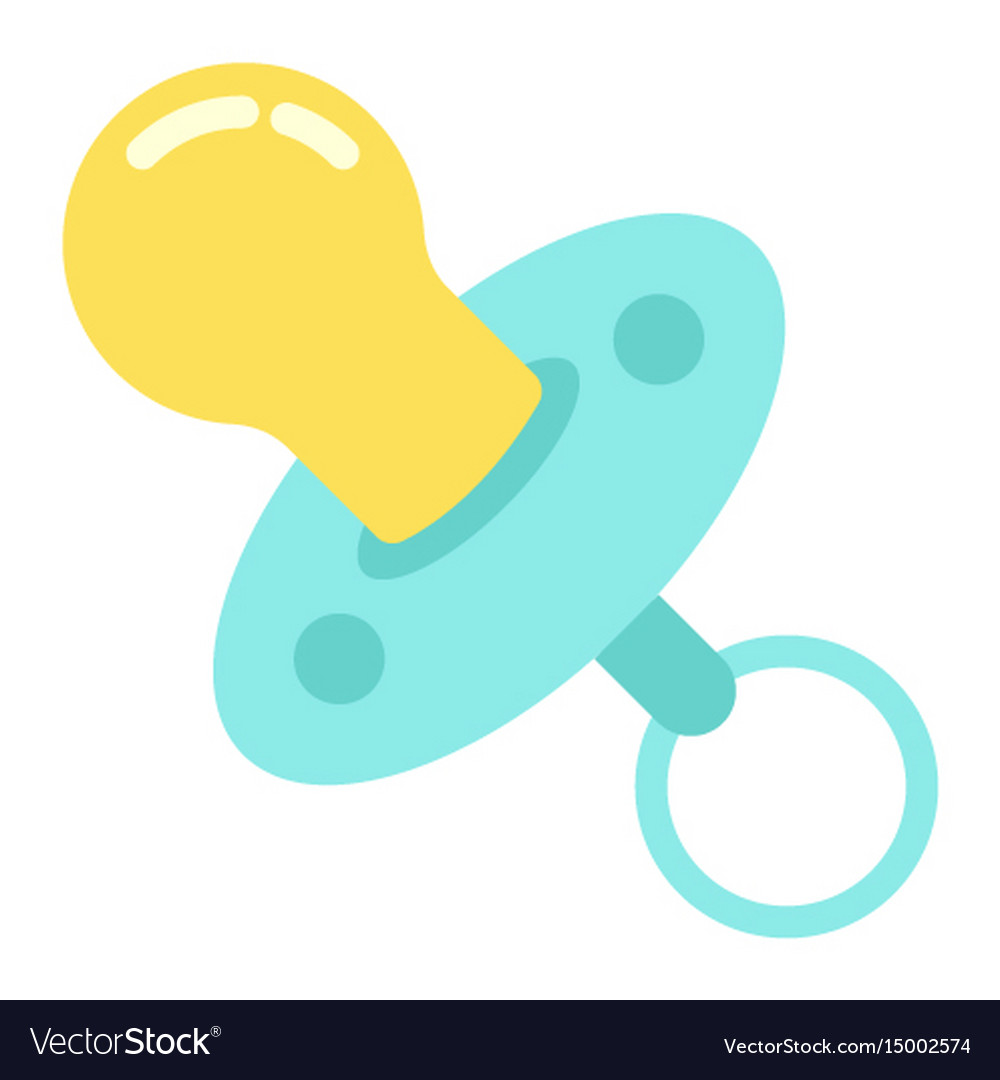 Baby dummy flat icon baby pacifier and nipple
