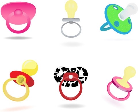 Infant baby pacifier clip art Free vector in Encapsulated