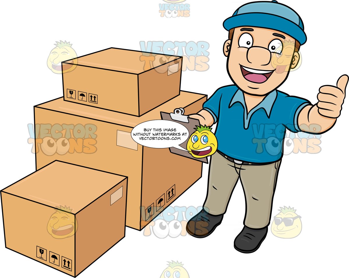 A Delivery Man Finishing His Package Inventory