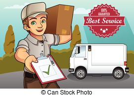 Delivery man Illustrations and Clip Art